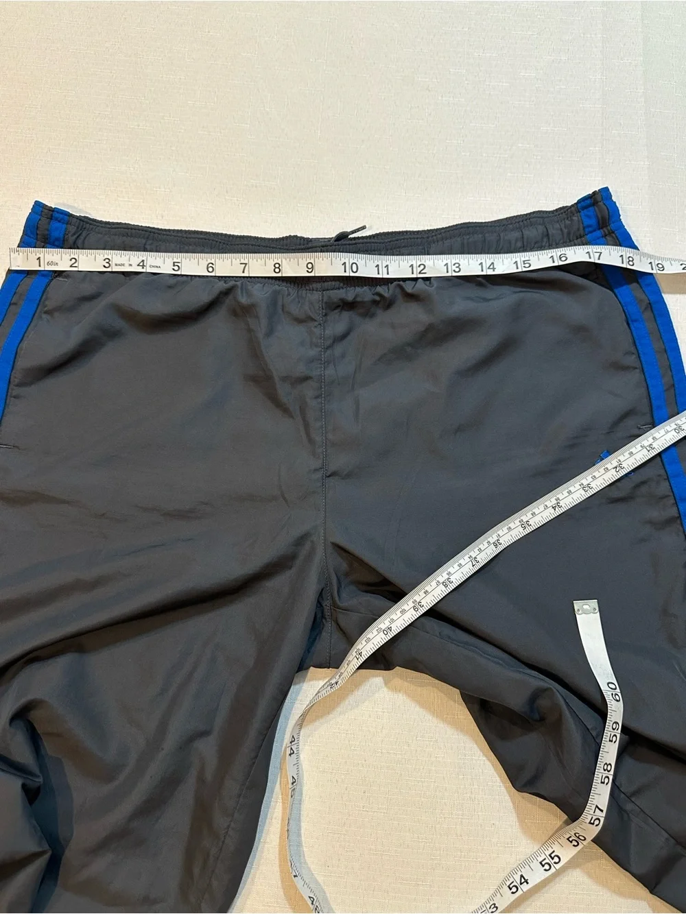 Adidas 3 Stripe Track Pants Gray Blue Men’s M 2010 Y2K